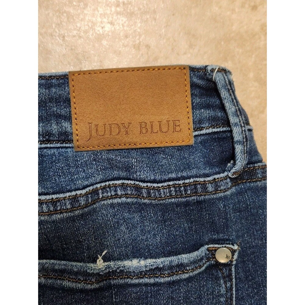 Judy Blue Los Angeles 14W MANUFACTURED DISTRESSED Straight Leg Jeans - Picture 6 of 8